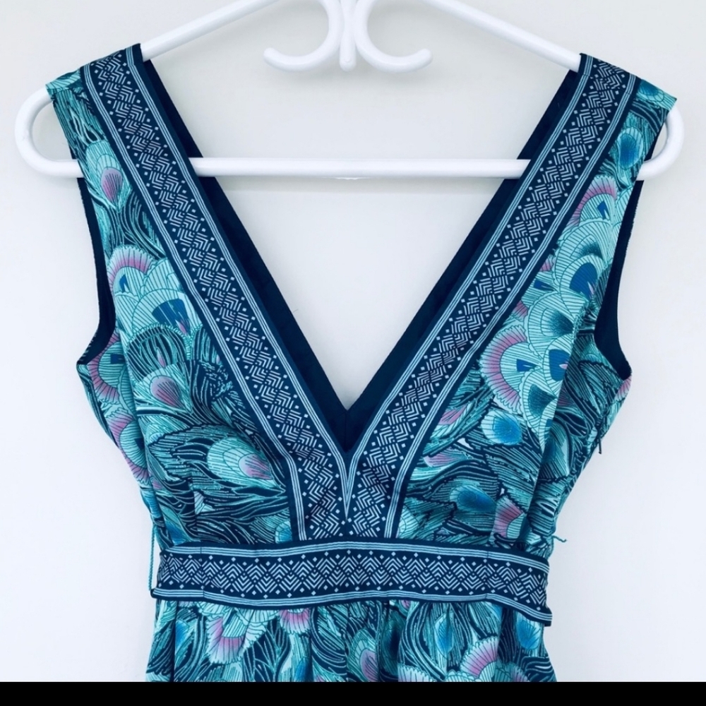 H&M peacock feather dress